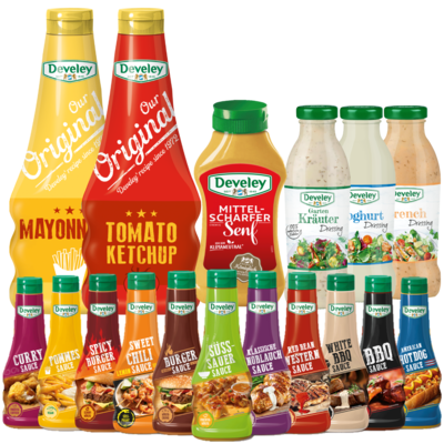 Develey Grillsaucen, Ketchup, Mayo, Senf und Dressings