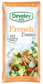 French Dressing im Portinierbeutel, 75ml zum mitnehmen, passt zu Ofenkartoffeln Salat und Grillgemüse, vegetarisch, glutenfrei, laktosefrei