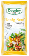 Honig-Senf Dressing im Portionsbeutel, 75ml zum mitnehmen, passt zu Ofenkartoffel, Salat und Grillgemüse, vegetarisch, glutenfrei
