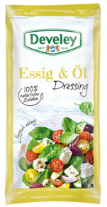 Essig und Öl Dressing im Portionsbeutel, 75ml zum mitnehmen, passt zu Avocado und Salat