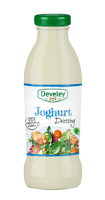 Joghurt Dressing in der Glaflasche, 230ml zum mitnehmen, passt zu Geflügel, Salat und Grillgemüse, glutenfrei