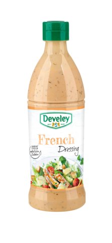 French Dressing in der Plastikflasche, 500ml zum mitnehmen, passt zu Ofenkartoffeln Salat und Grillgemüse, vegetarisch, glutenfrei, laktosefrei