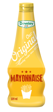 Our Original Mayonnaise in der 500ml Squeeze-Flasche, vegetarisch, pommes, pommes-soße, pommes-sauce
