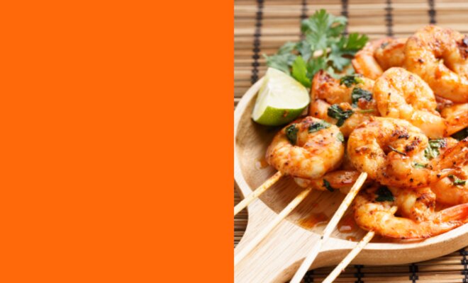 Garnelenspieße als Rezeptvorschlag für die Sweet Chili Sauce