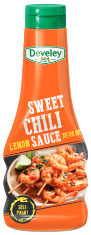 Die Sweet Chili Sauce von Develey ist süß und pikant und passt perfekt zu Grillgemüse,  Ofenkartoffel und Geflügel, Squeeze, 250ml, grillsoße, vegan. vegetarisch