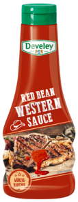 Die Red Bean Sauce von Develey ist Würzig und rauchig und passt perfekt zu Burger,  Wurst und Geflügel, Squeeze, 250ml, grillsoße, vegan. vegetarisch