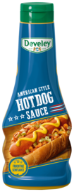 Die Hot Dog Sauce von Develey ist fruchtig senfig und passt perfekt zu Geflügel,  Burger und Steak, Squeeze, 250ml, grillsoße vegetarisch