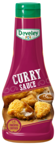 Die Curry Sauce von Develey ist würzig scharf und passt perfekt zu Geflügel, Grillgemüse und Ofenkartoffel, Squeeze, 250ml, grillsoße, vegan,  vegetarisch