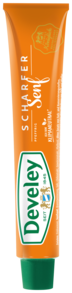Scharfer Senf in der 100ml Tube von Develey, pfeffrig scharf, klimaneutral, vegan, vegetarisch
