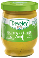 Gartenkräuter Senf im 250ml Glas von Develey, Kräuter & würzig, vegan. vegetarisch