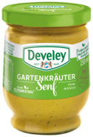 Gartenkräuter Senf im 250ml Glas von Develey, Kräuter & würzig, vegan. vegetarisch