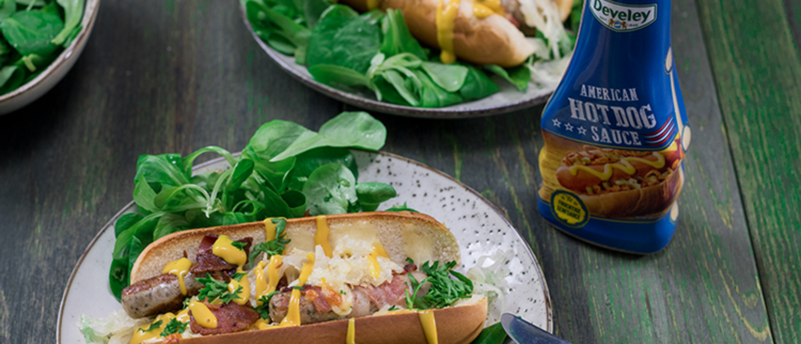 Rezept, Gericht von Develey: Hot Dog mit Hot Dog Sauce