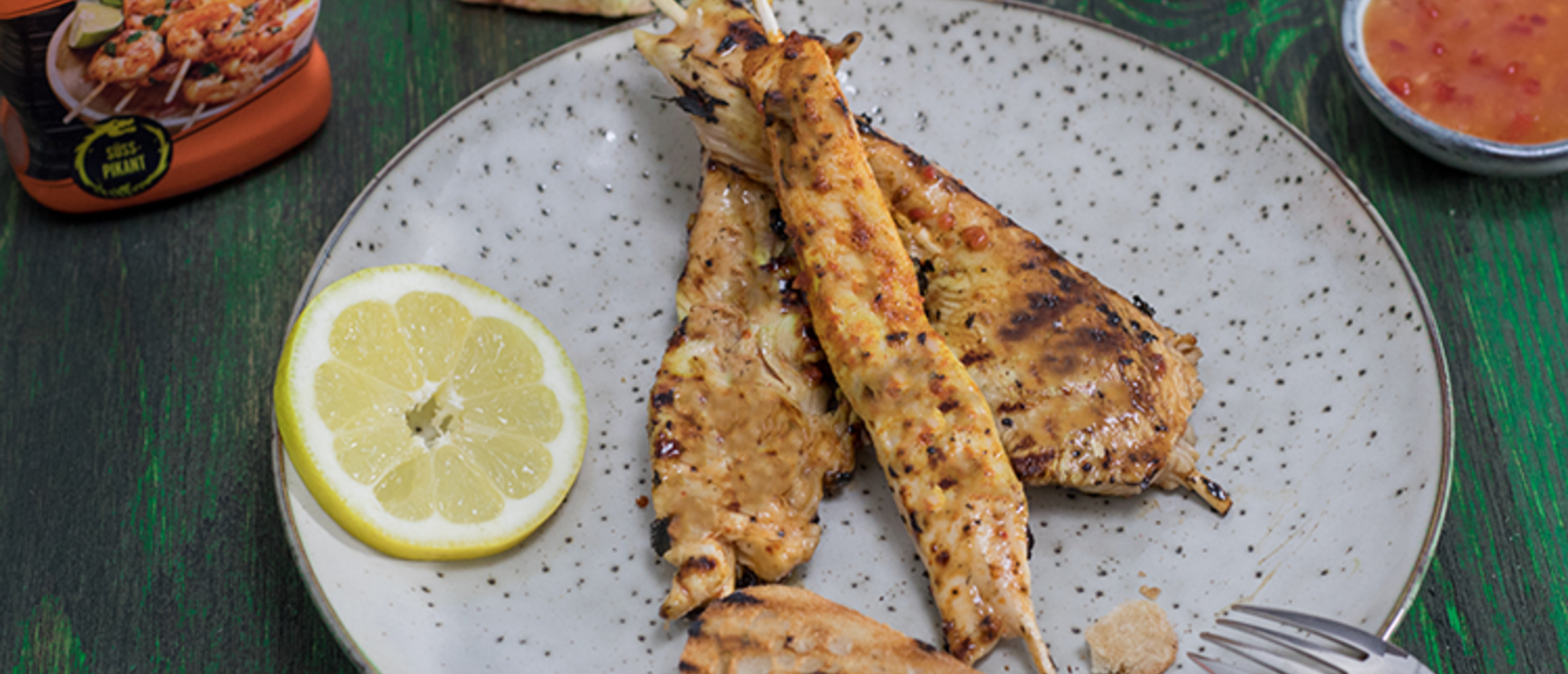 Rezept, Gericht von Develey: marinierte Spieße mit leckerer Sweet Chili Sauce