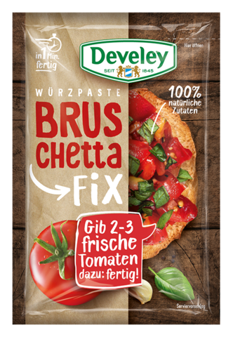 Neu: Pasten Fix Würzpaste Bruschetta 40ml Beutel fertig in 1 Min.