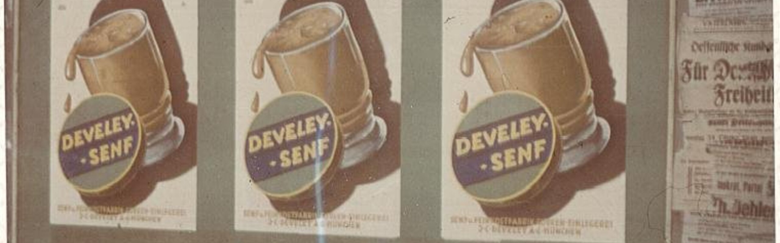 Alte Anzeige von Develey im Jahre 1949